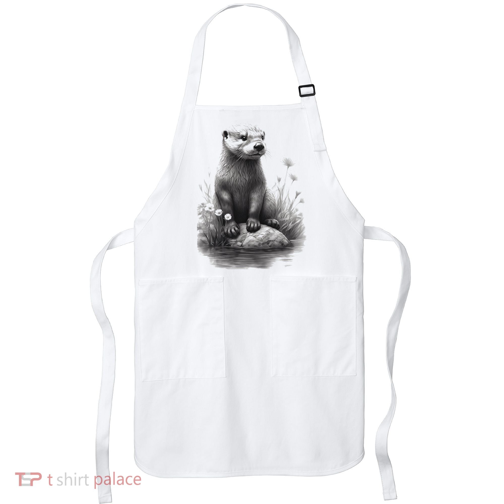 River Otter for Cute Otter Animal Funny Apron