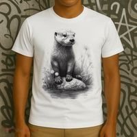 River Otter for Cute Otter Animal Funny T-Shirt thumb 3