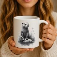 River Otter for Cute Otter Animal Funny Coffee Mug thumb 3