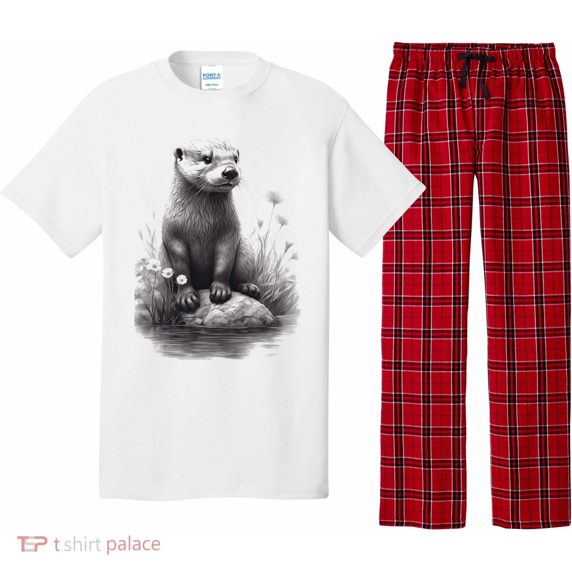 River Otter for Cute Otter Animal Funny Pajama Set