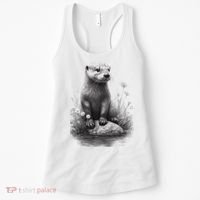 River Otter for Cute Otter Animal Funny Women's Tank Top thumb 0