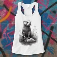 River Otter for Cute Otter Animal Funny Women's Tank Top thumb 3