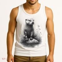 River Otter for Cute Otter Animal Funny Tank Top thumb 3