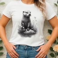 River Otter for Cute Otter Animal Funny Women's T-Shirt thumb 2