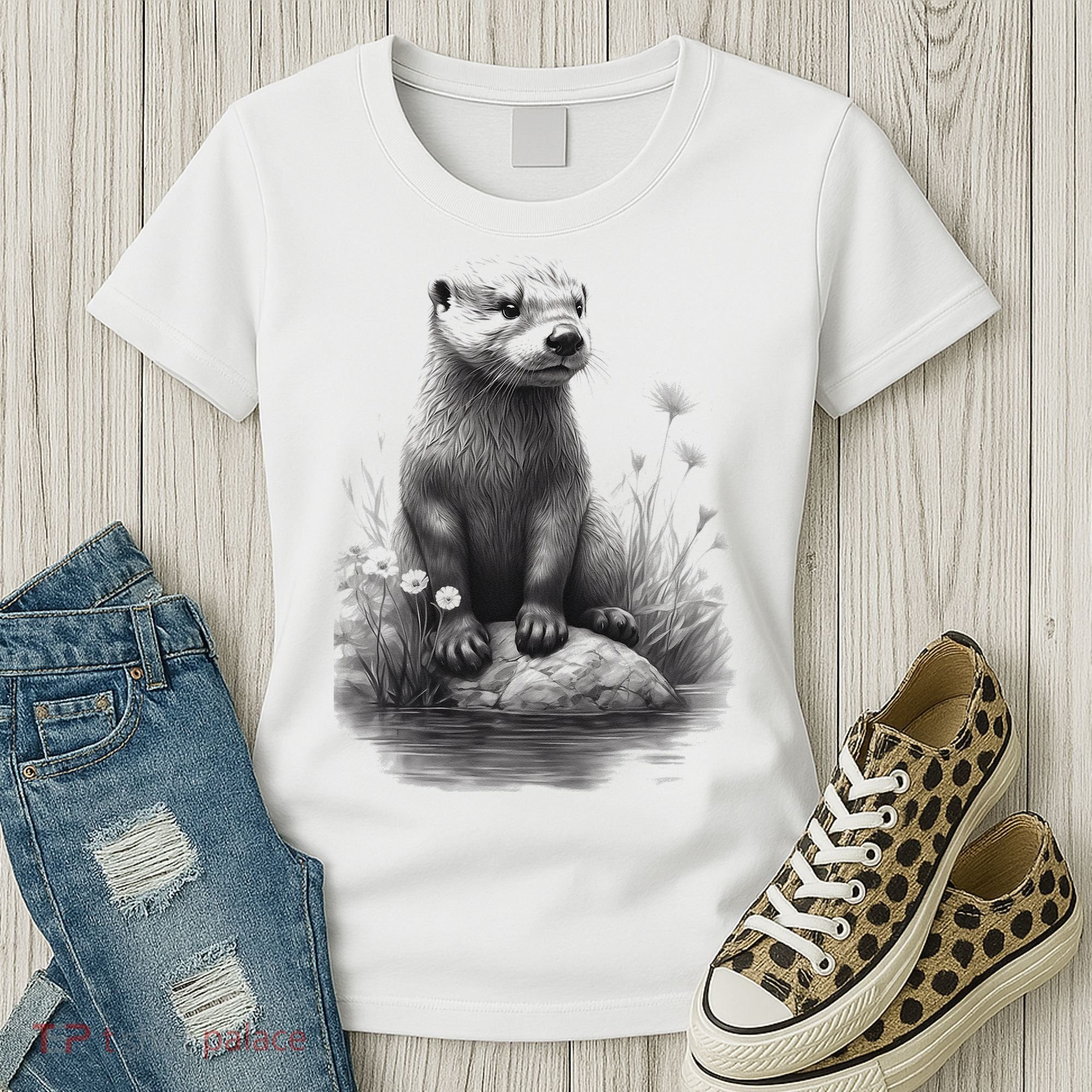 River Otter for Cute Otter Animal Funny Women's T-Shirt