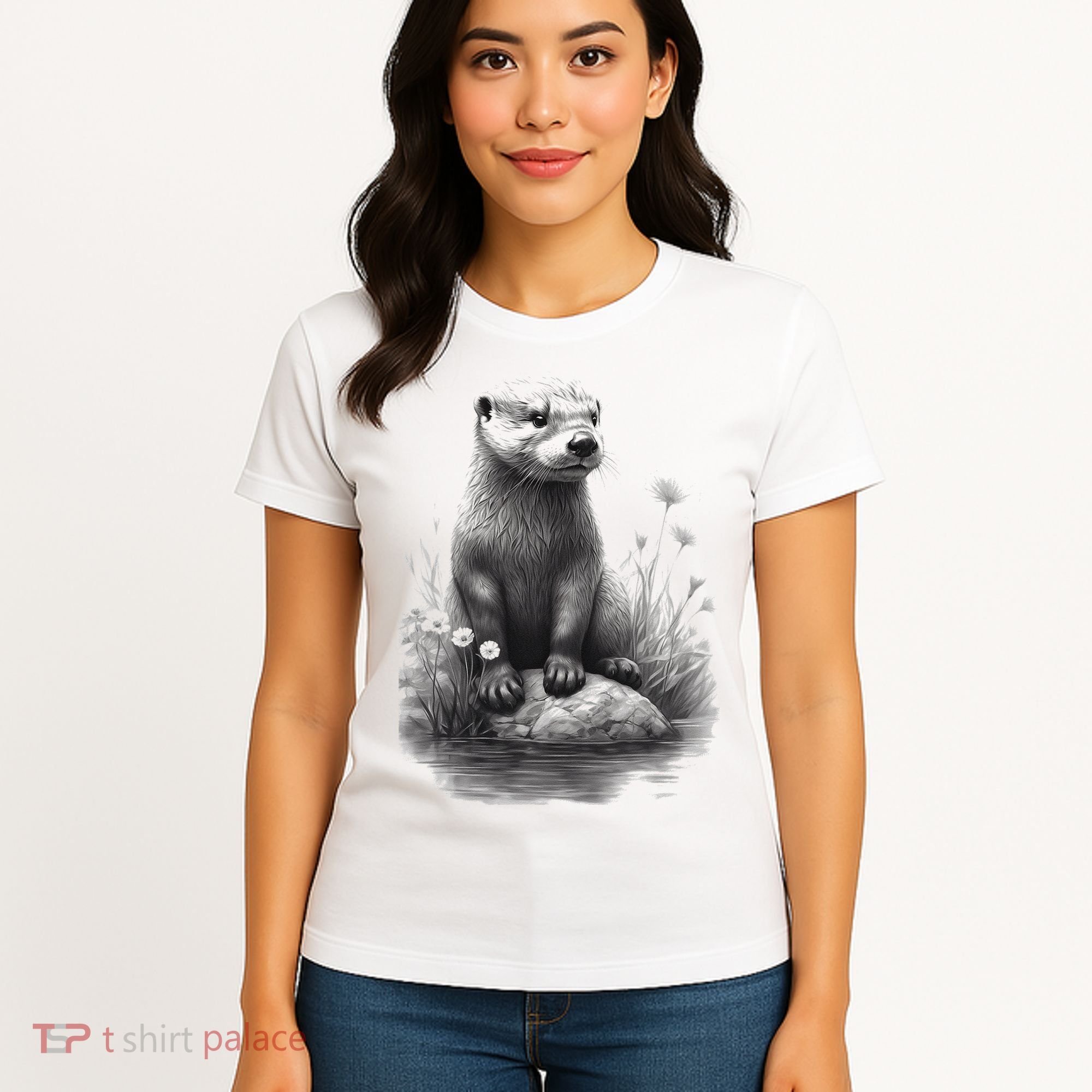 River Otter for Cute Otter Animal Funny Women's T-Shirt