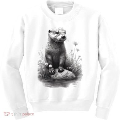 River Otter for Cute Otter Animal Funny Kids Sweatshirt