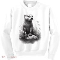 River Otter for Cute Otter Animal Funny Kids Sweatshirt thumb 0