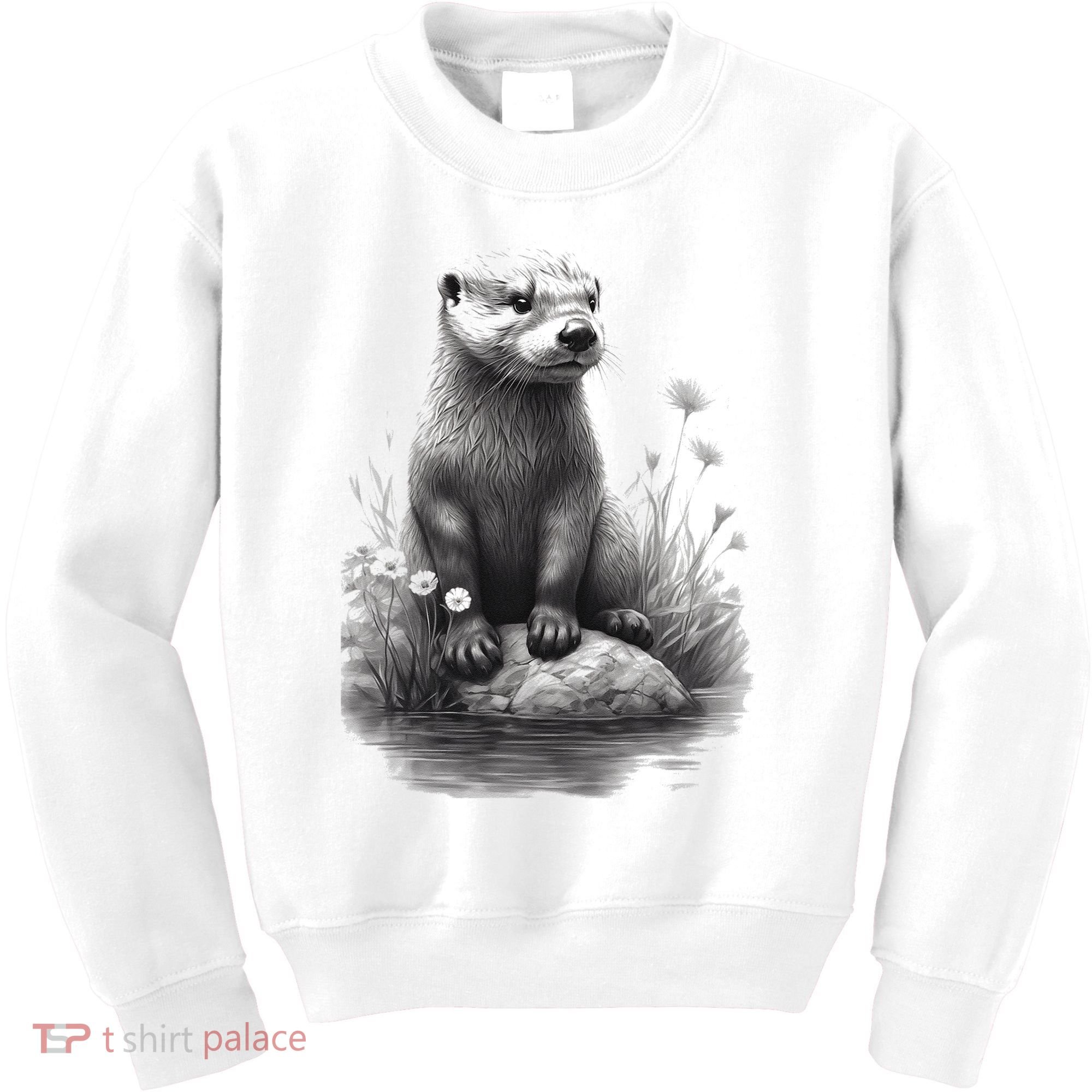 River Otter for Cute Otter Animal Funny Kids Sweatshirt
