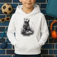 River Otter for Cute Otter Animal Funny Kids Hoodie thumb 2