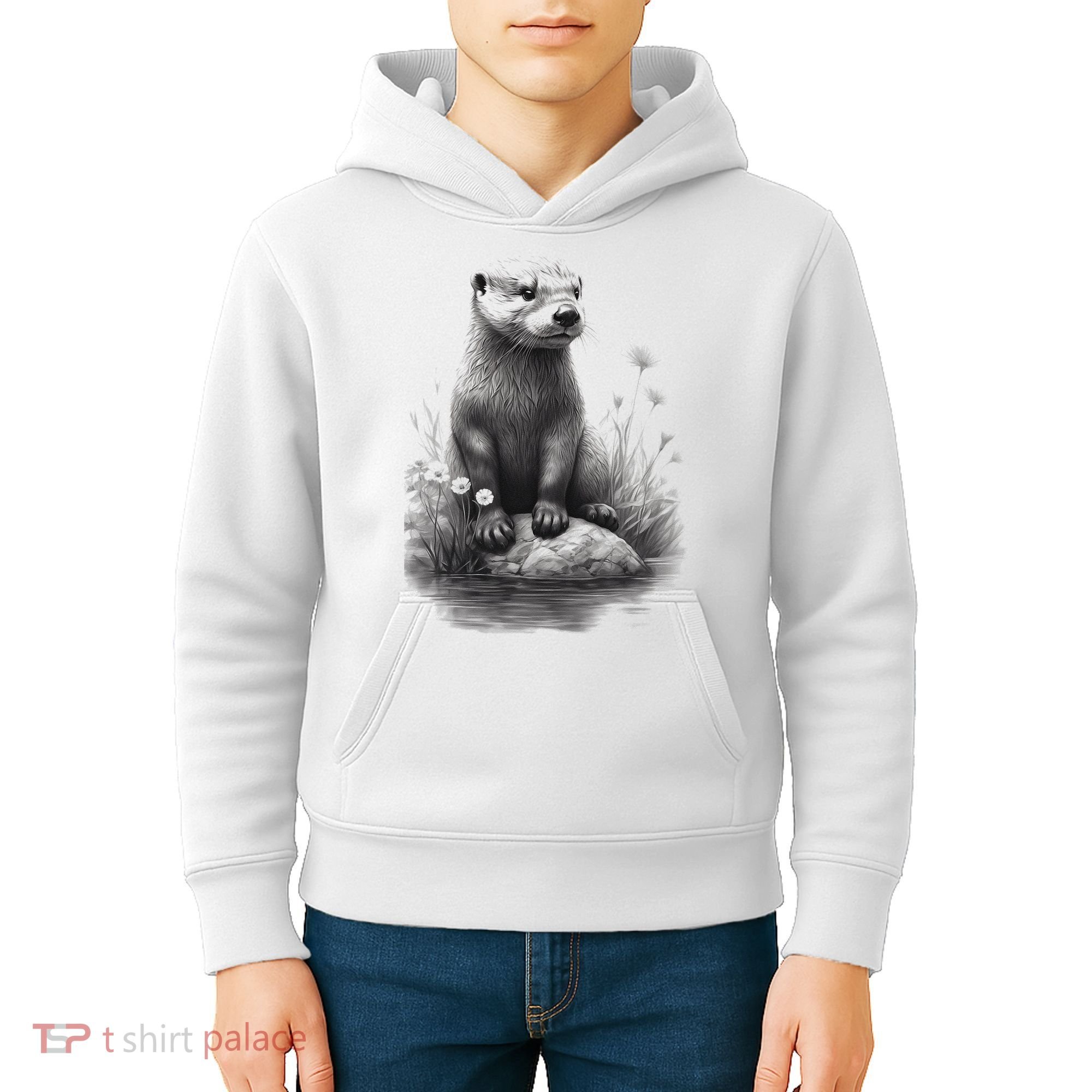 River Otter for Cute Otter Animal Funny Kids Hoodie