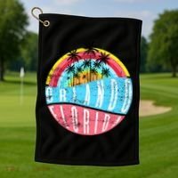 Retro Orlando Florida Icon Golf Towel thumb 1