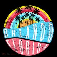 Retro Orlando Florida Icon Kids Long Sleeve Shirt thumb 2