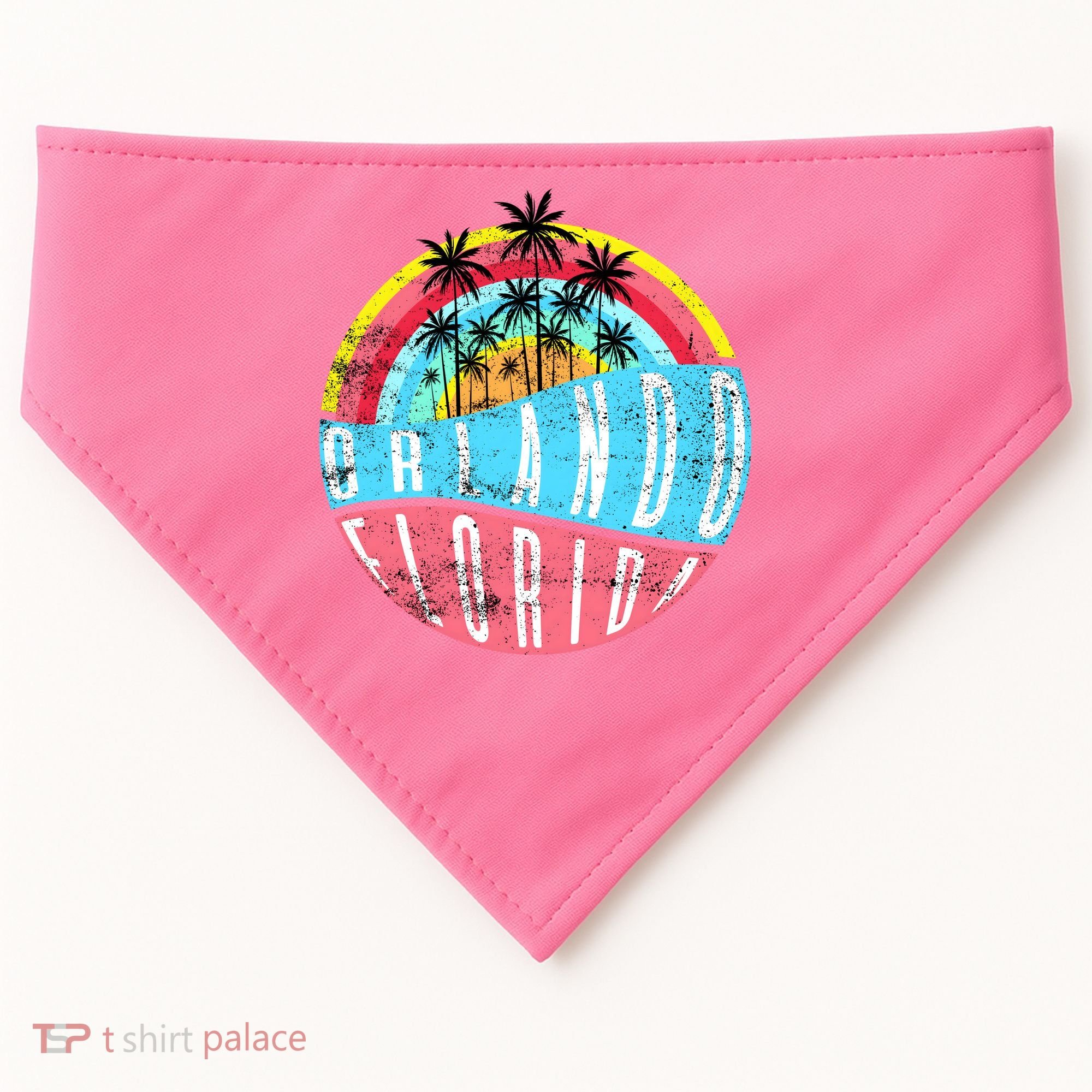 Retro Orlando Florida Icon USA-Made Doggie Bandana