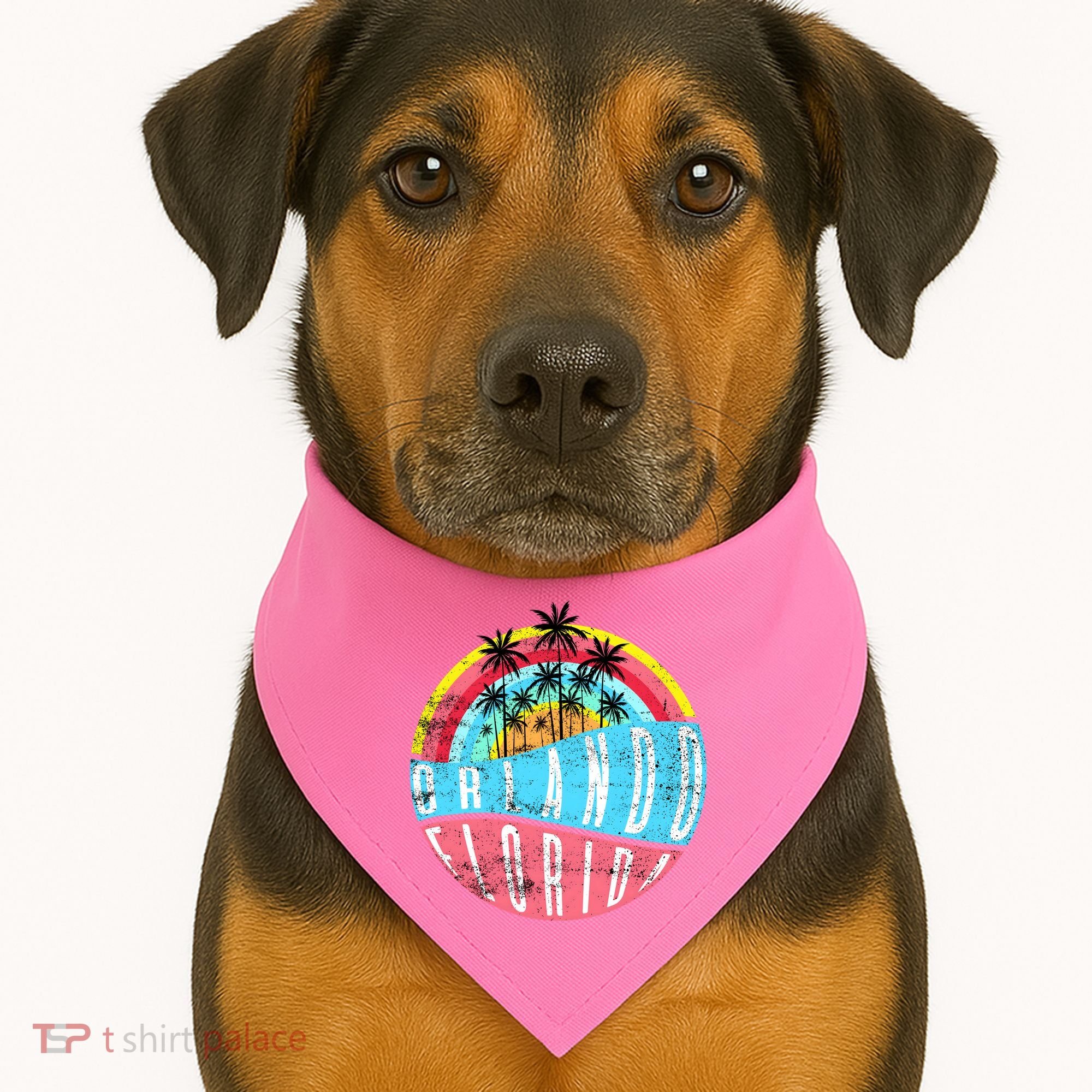 Retro Orlando Florida Icon USA-Made Doggie Bandana