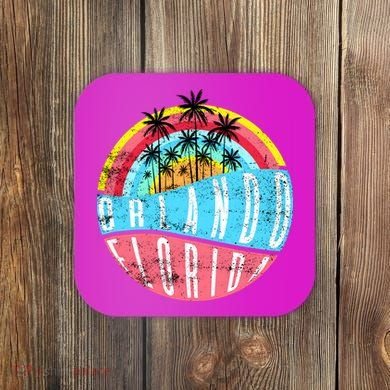 Retro Orlando Florida Icon Coaster