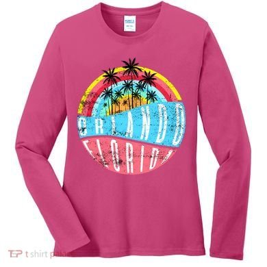 Retro Orlando Florida Icon Women's Long Sleeve Shirt