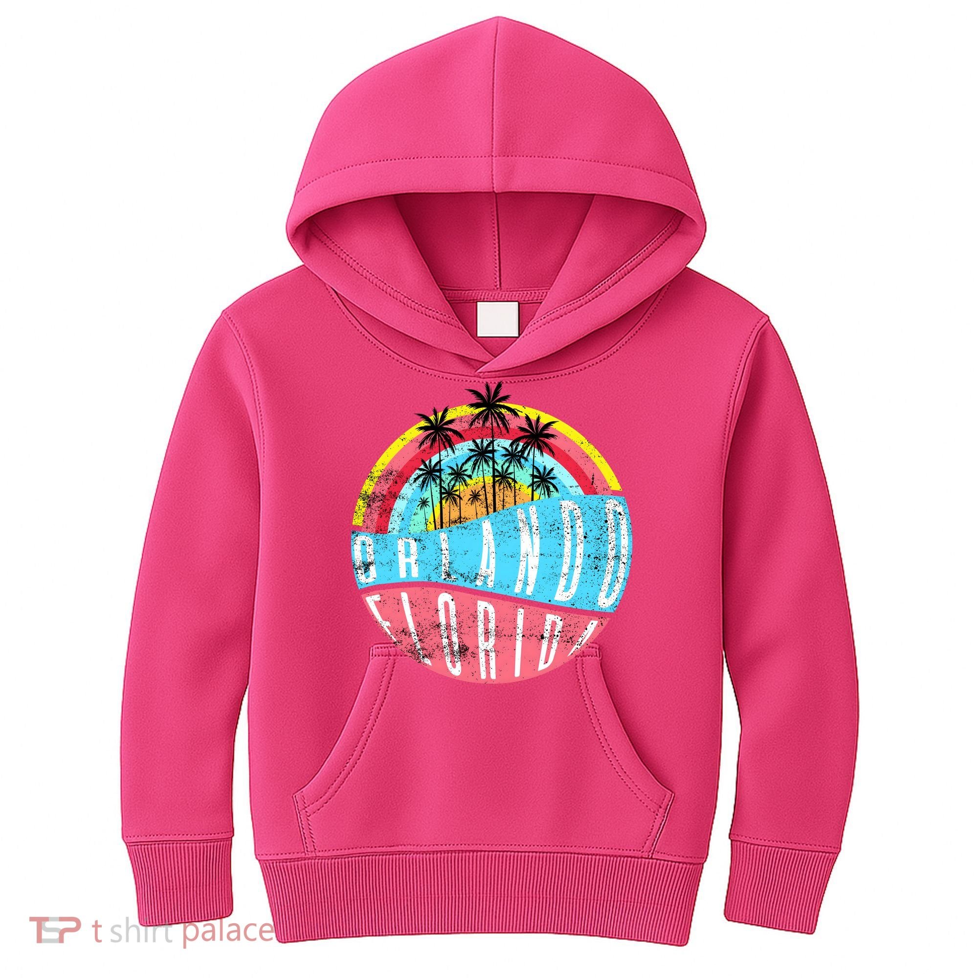Retro Orlando Florida Icon Kids Hoodie