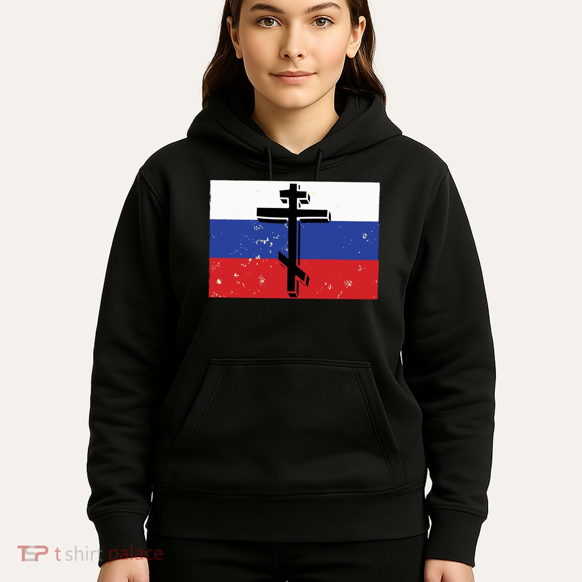 Russian Orthodox Flag Cross Gift Hoodie