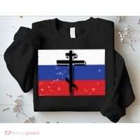 Russian Orthodox Flag Cross Gift Sweatshirt thumb 2