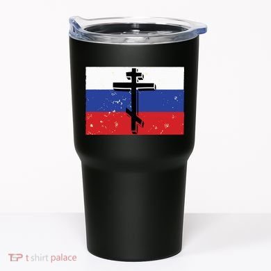 Russian Orthodox Flag Cross Gift Tumbler