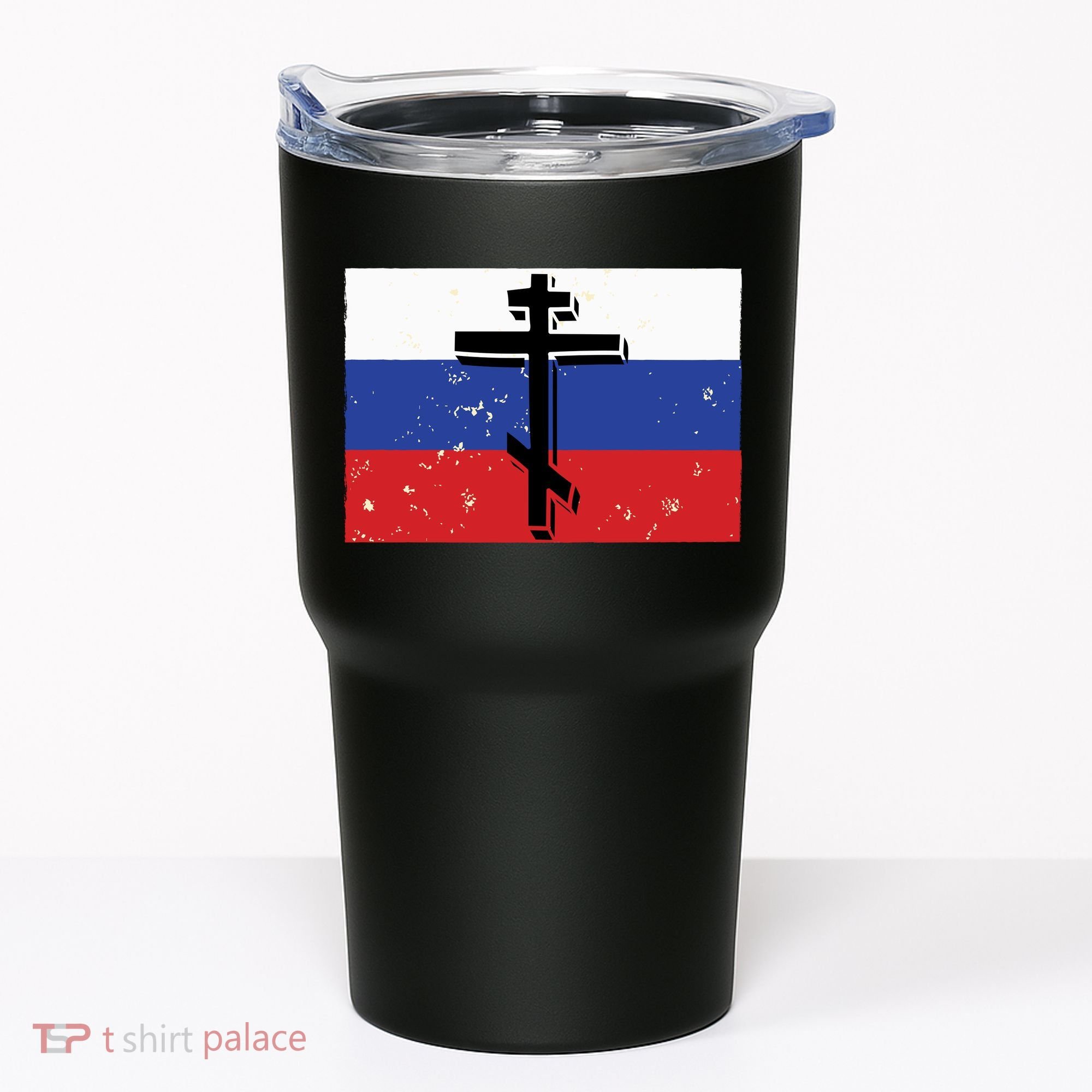 Russian Orthodox Flag Cross Gift Tumbler