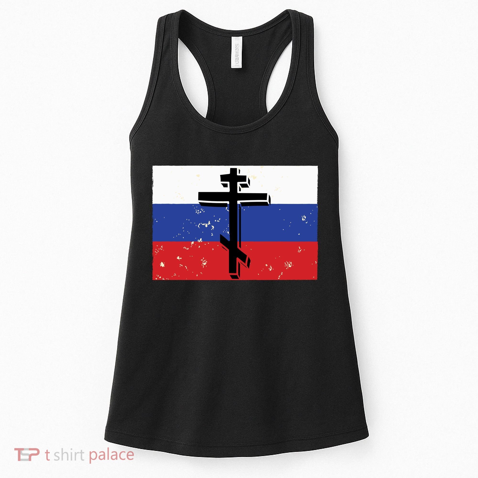 Russian Orthodox Flag Cross Gift Women's Tank Top