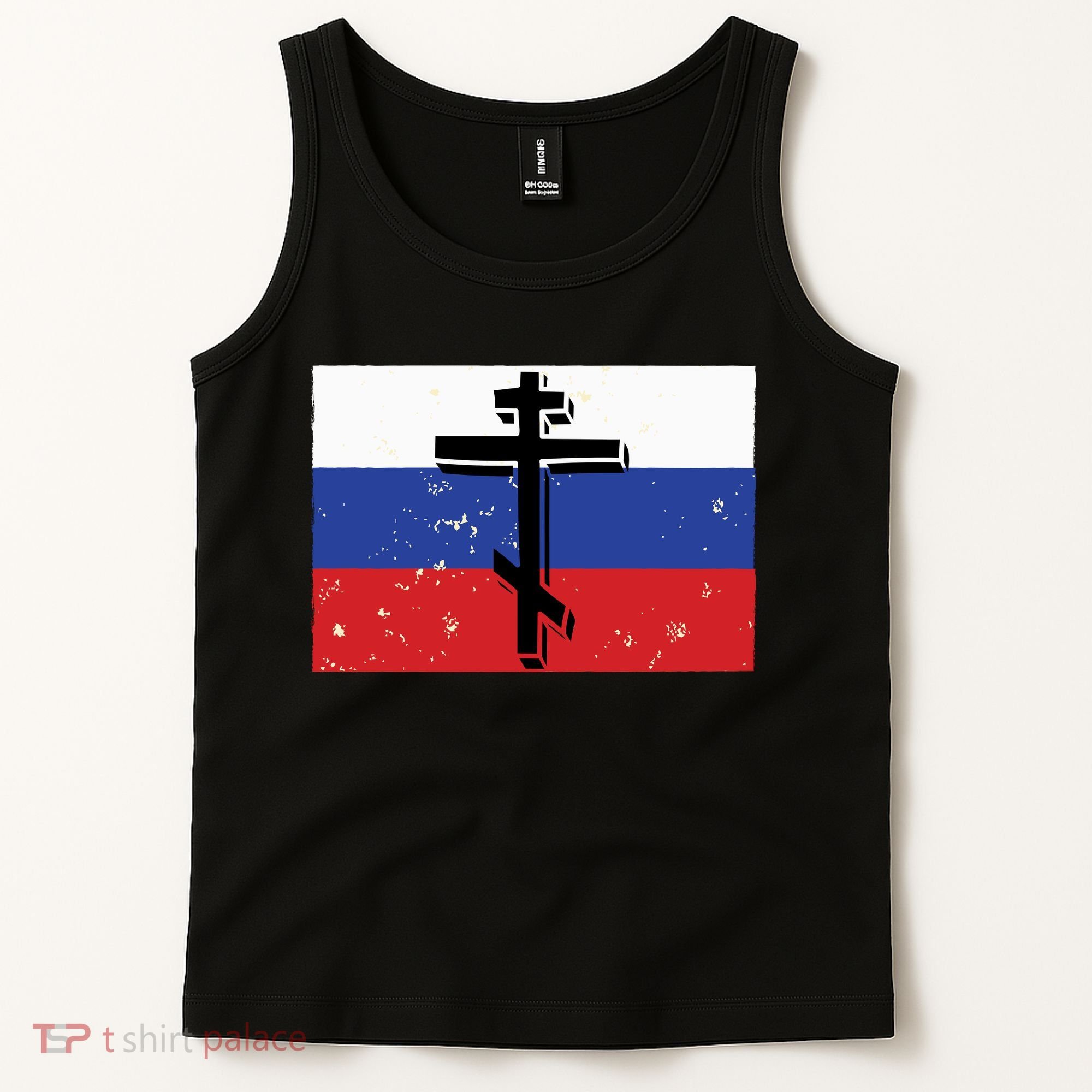 Russian Orthodox Flag Cross Gift Tank Top