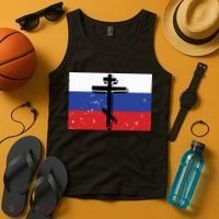 Russian Orthodox Flag Cross Gift Tank Top thumb 4