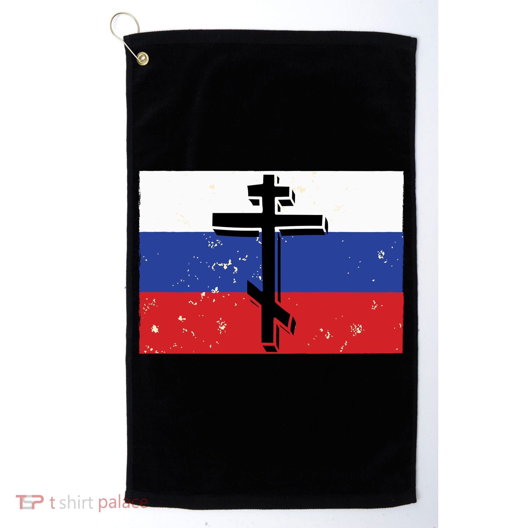 Russian Orthodox Flag Cross Gift Golf Towel