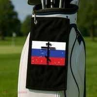 Russian Orthodox Flag Cross Gift Golf Towel thumb 2