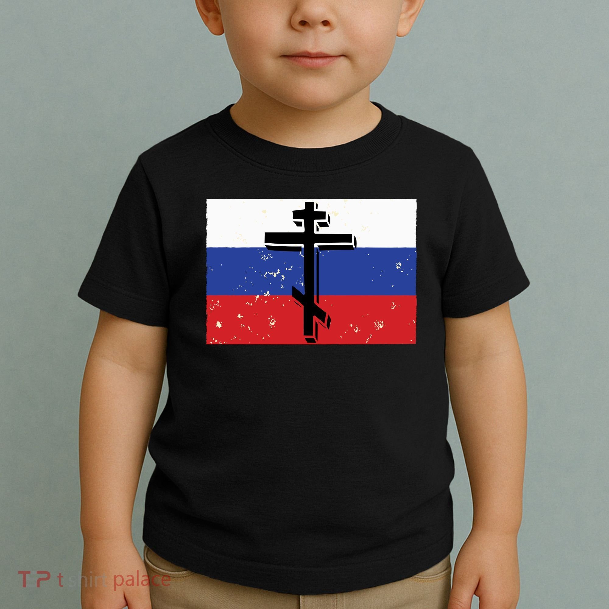 Russian Orthodox Flag Cross Gift Toddler T-Shirt