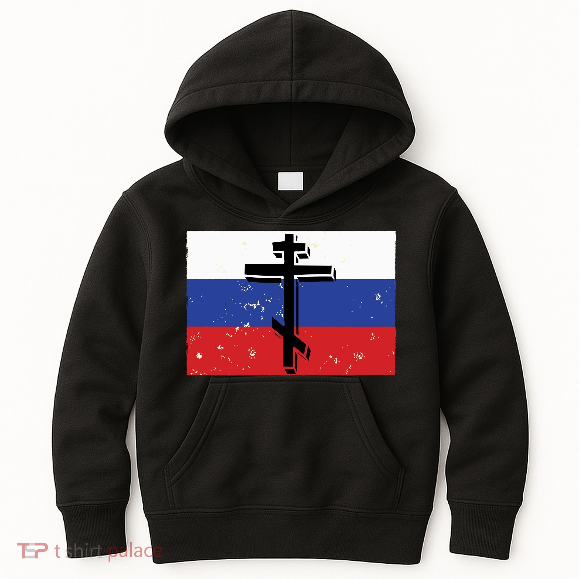 Russian Orthodox Flag Cross Gift Kids Hoodie