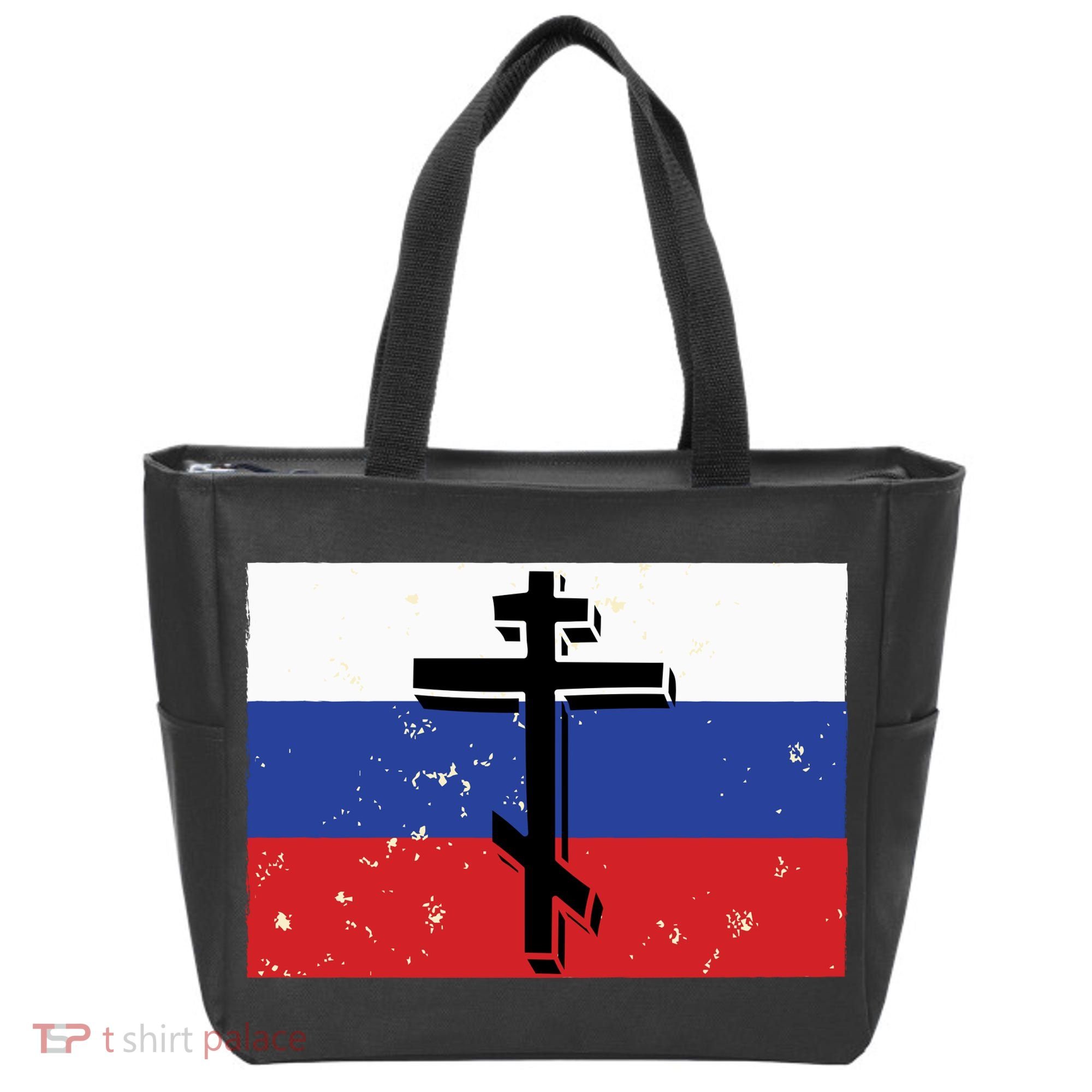 Russian Orthodox Flag Cross Gift Tote Bag