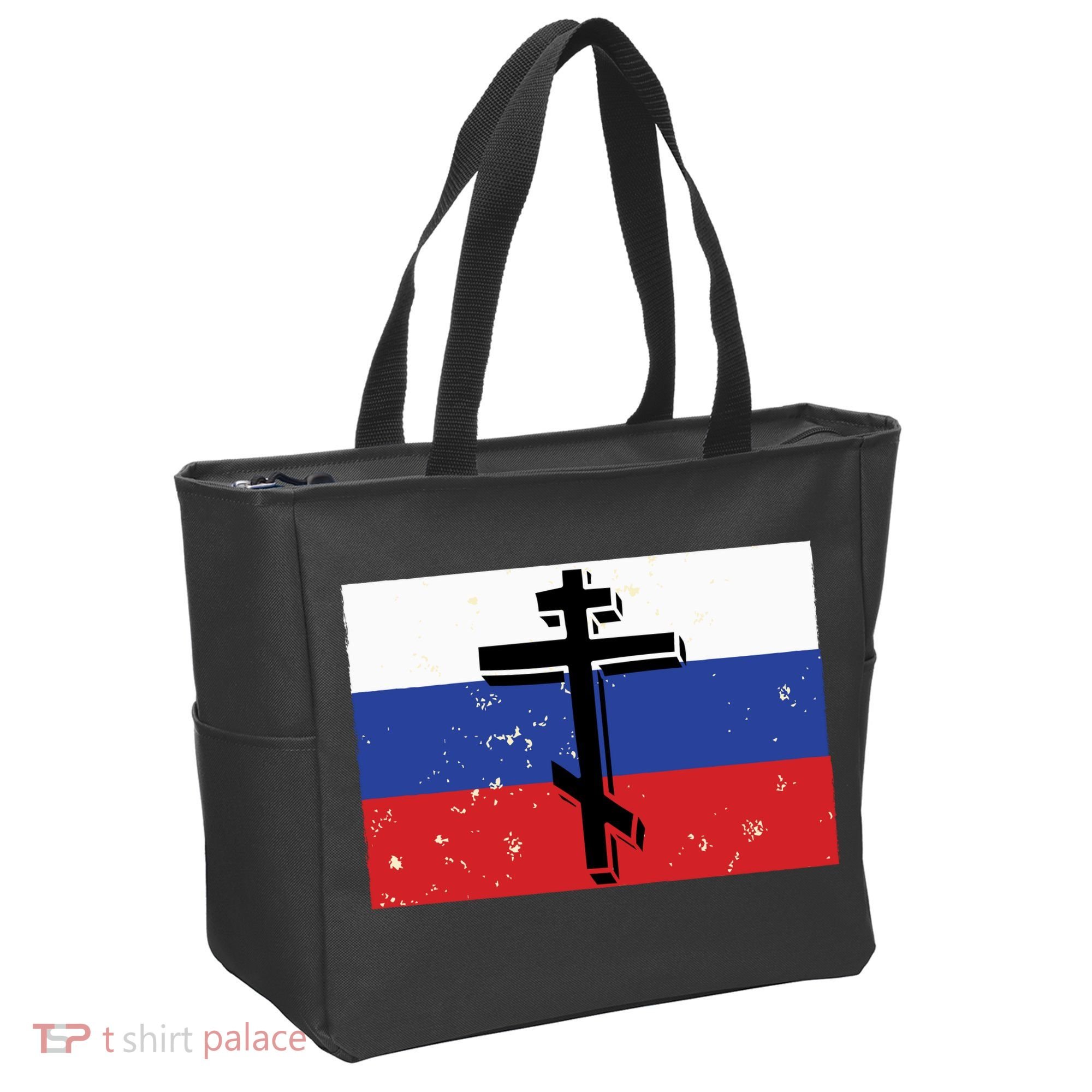 Russian Orthodox Flag Cross Gift Tote Bag