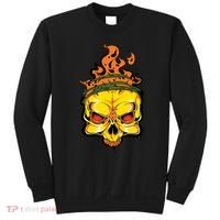 Rage Of Fire Faming Skull Creepy Skeleton Sweatshirt thumb 0