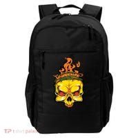 Rage Of Fire Faming Skull Creepy Skeleton Backpack thumb 0
