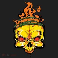 Rage Of Fire Faming Skull Creepy Skeleton Beanie thumb 2