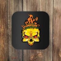 Rage Of Fire Faming Skull Creepy Skeleton Coaster thumb 0