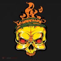 Rage Of Fire Faming Skull Creepy Skeleton Women's Hoodie thumb 2