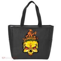 Rage Of Fire Faming Skull Creepy Skeleton Tote Bag thumb 0