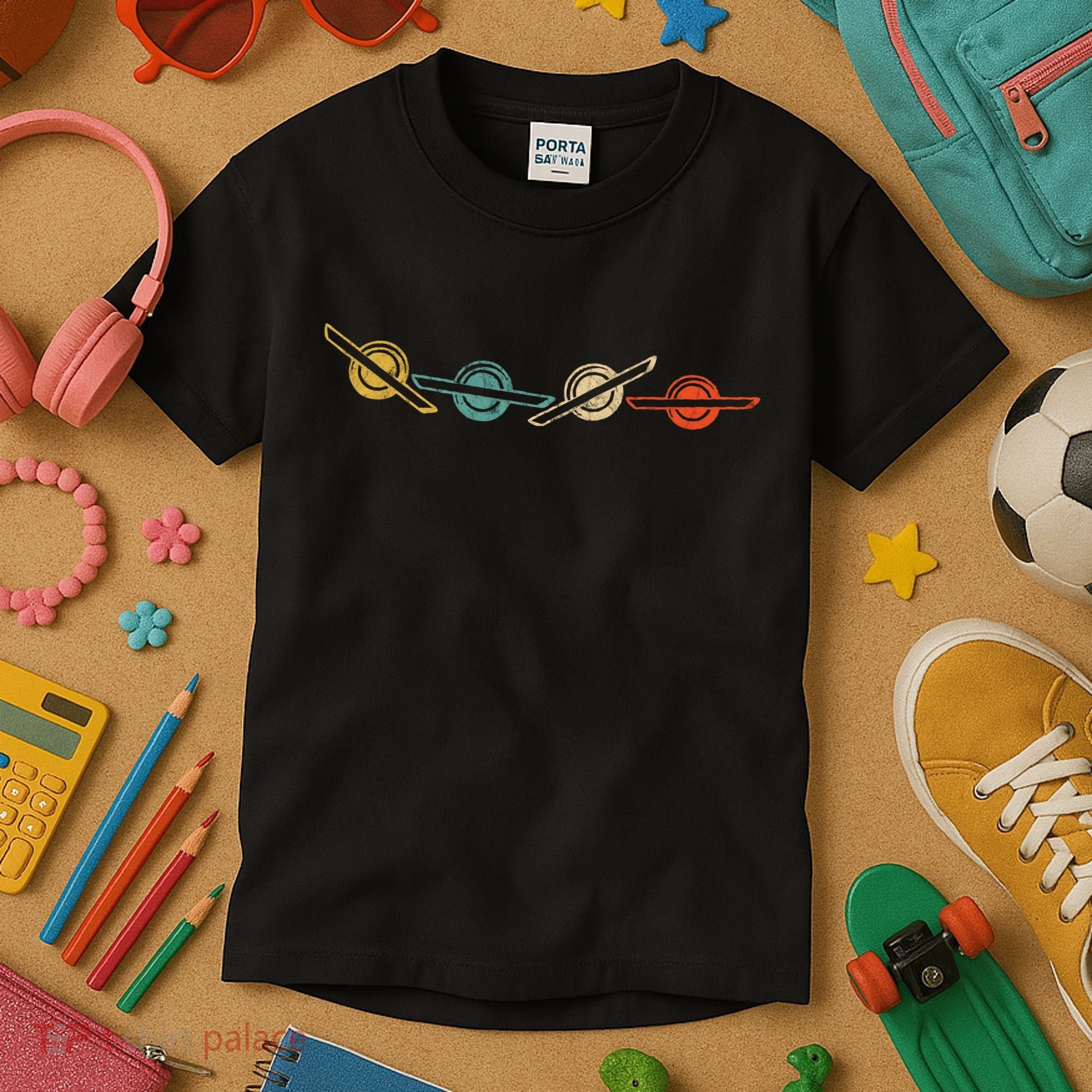 Retro Onewheel Float Electric Skateboard One Wheel Kids T-Shirt
