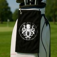 Retro Octopus Gift Golf Towel thumb 2
