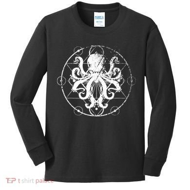 Retro Octopus Gift Kids Long Sleeve Shirt