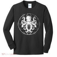 Retro Octopus Gift Kids Long Sleeve Shirt thumb 0