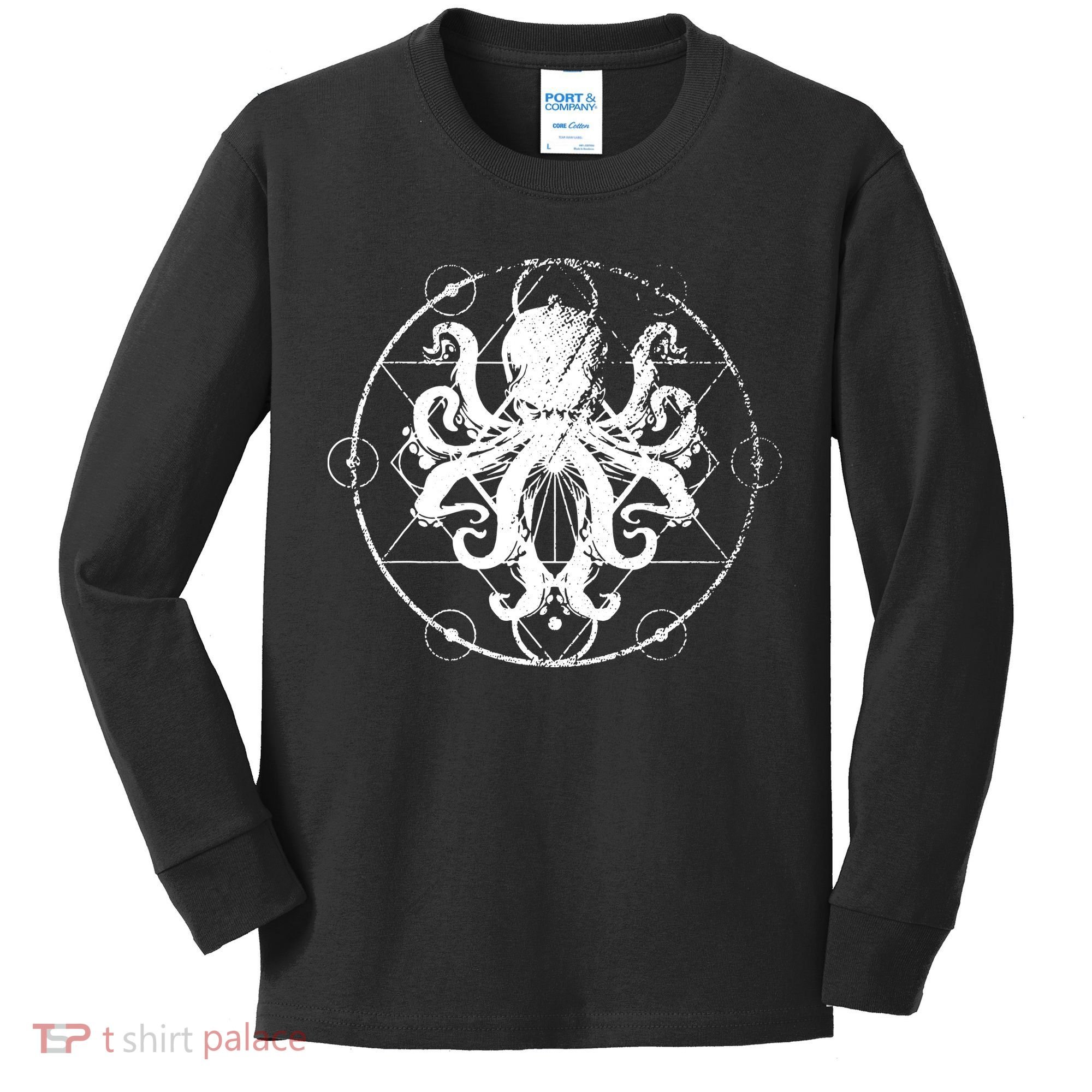 Retro Octopus Gift Kids Long Sleeve Shirt