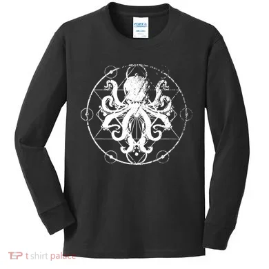 Retro Octopus Gift Kids Long Sleeve Shirt