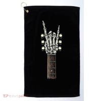 Rock On Guitar Neck Rock & Roll Halloween Skeleton Hand Golf Towel thumb 0