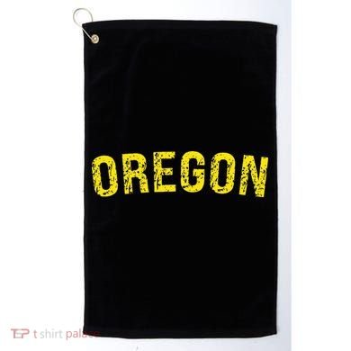 Retro Oregon Green Nostalgic Vintage Design Golf Towel