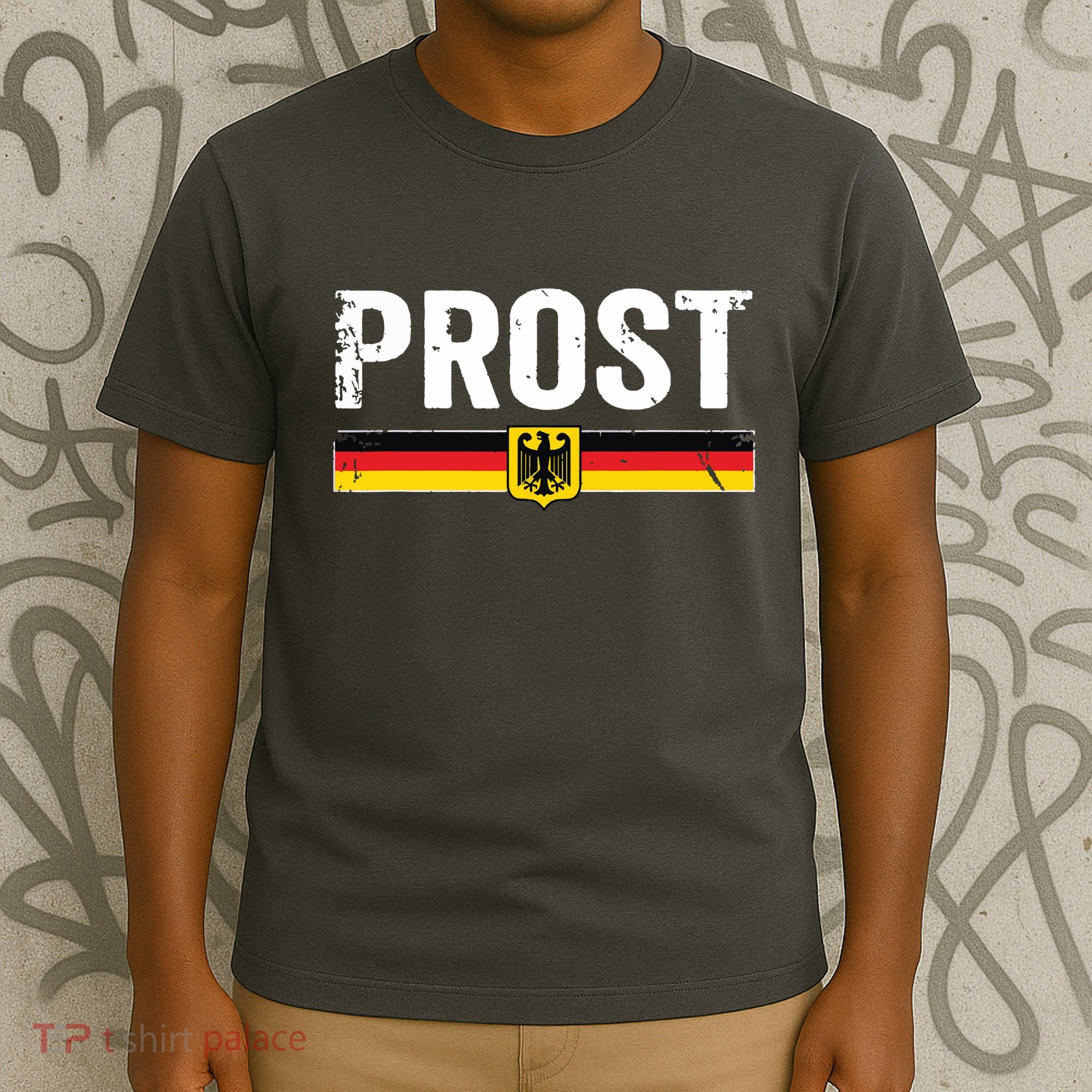 Retro Oktoberfest German Flag Prost T-Shirt